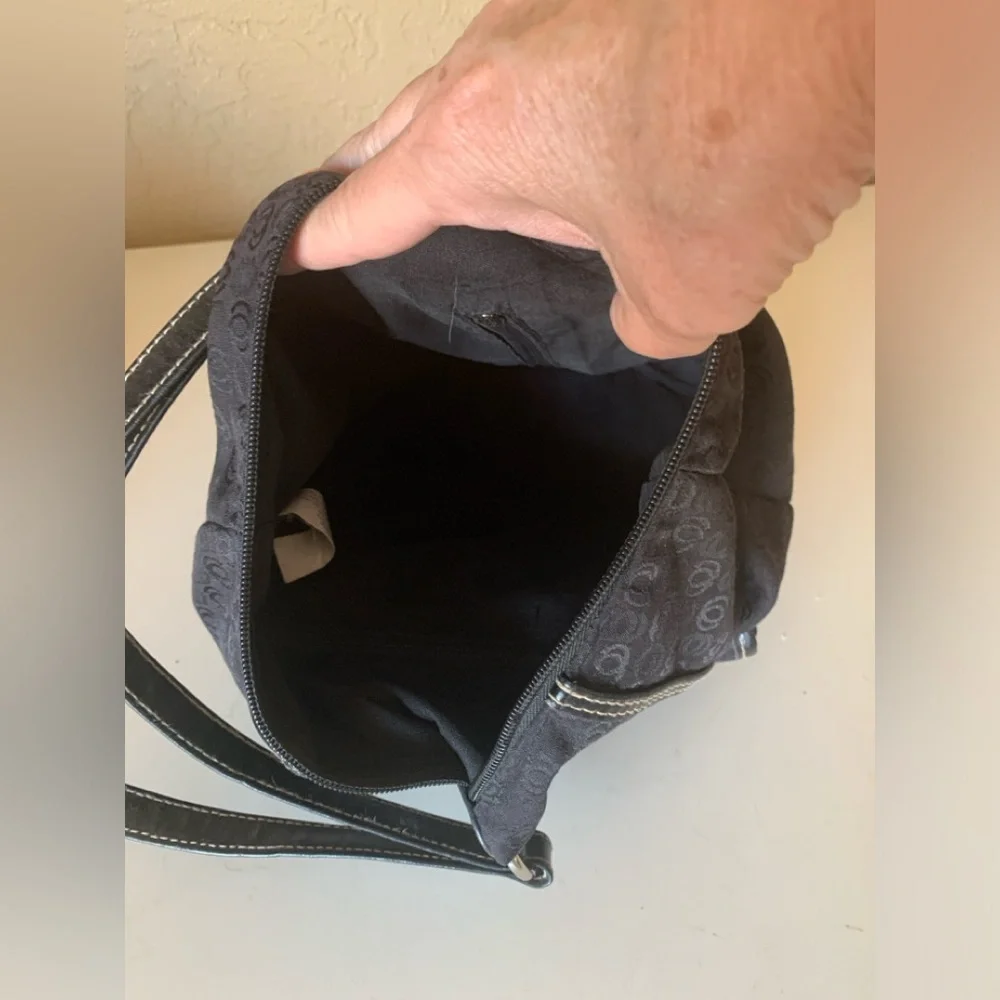 Black Fabric Slingback Backpack